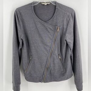 BANANA REPUBLIC | Oblique Zipper Moto Sweater Jacket | Women Small
